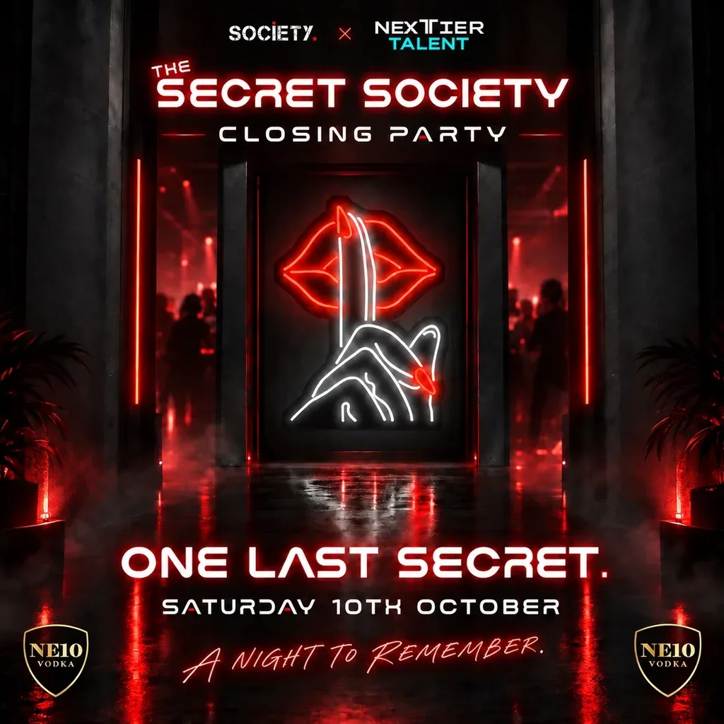 Flyer for The Secret Society - Closing Party