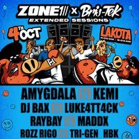 Flyer for ZONE 1 X BRISTEK - EXTENDED SESSIONS w/ AMYGADLA, DJ BAX + MORE