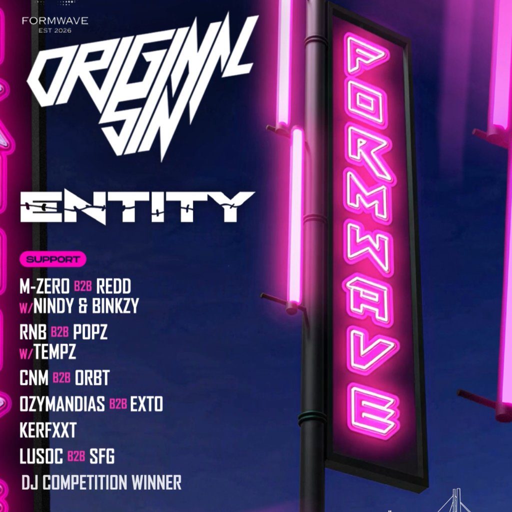 Flyer for Formwave x 440: Original Sin, Entity & More