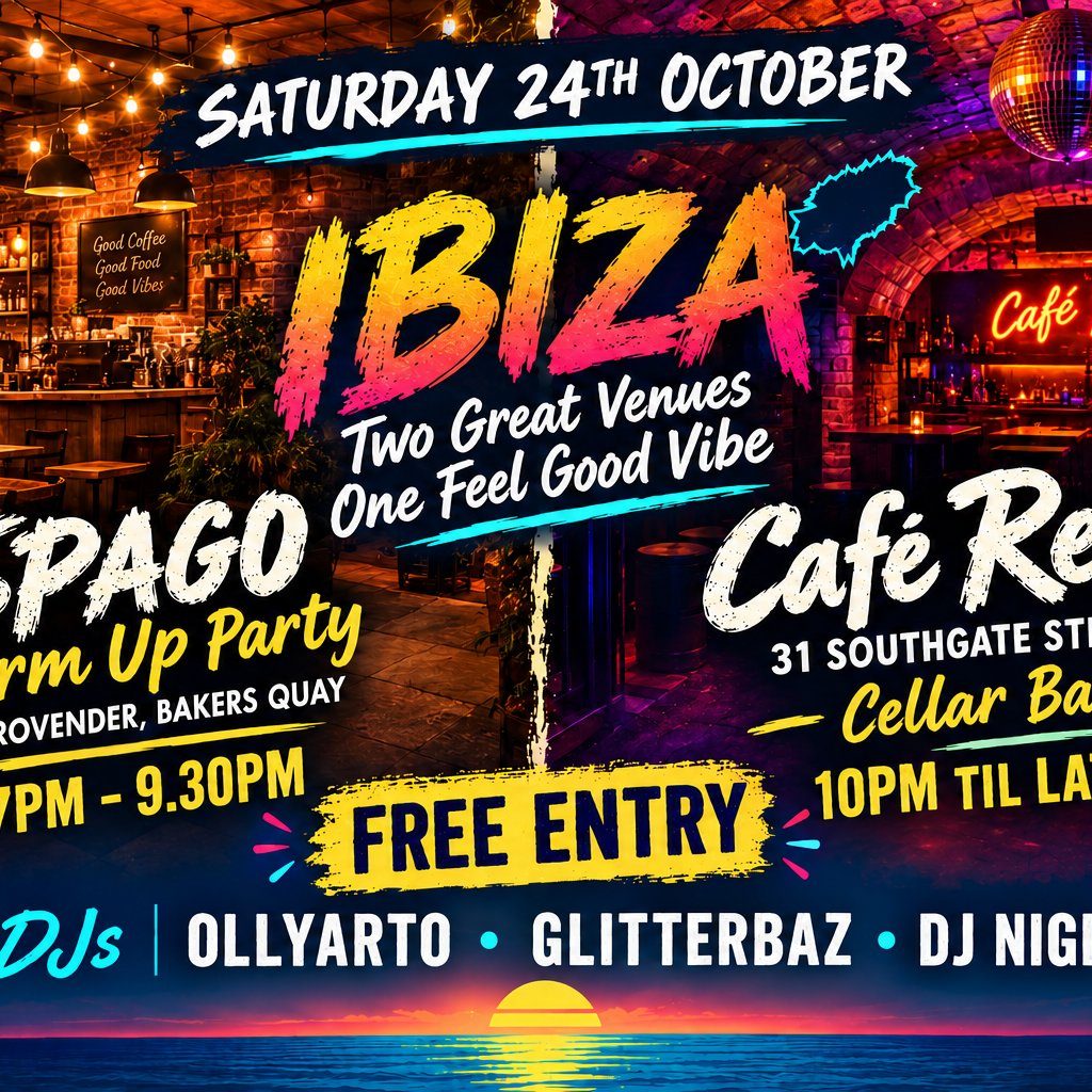 Flyer for Ibiza In The Vault - Including Pre Party At Spago - 24th October