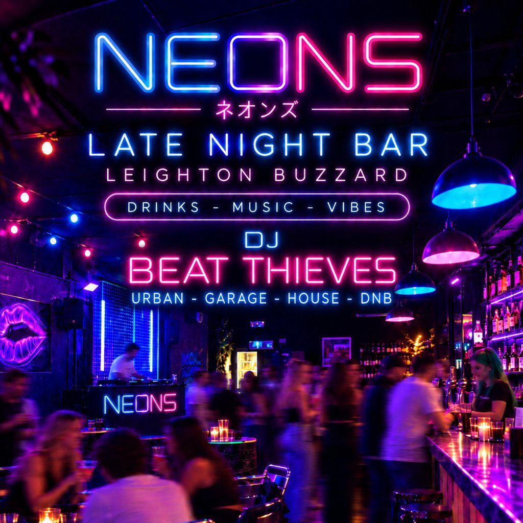 Flyer for NEONS - Urban Party - Beat Thieves