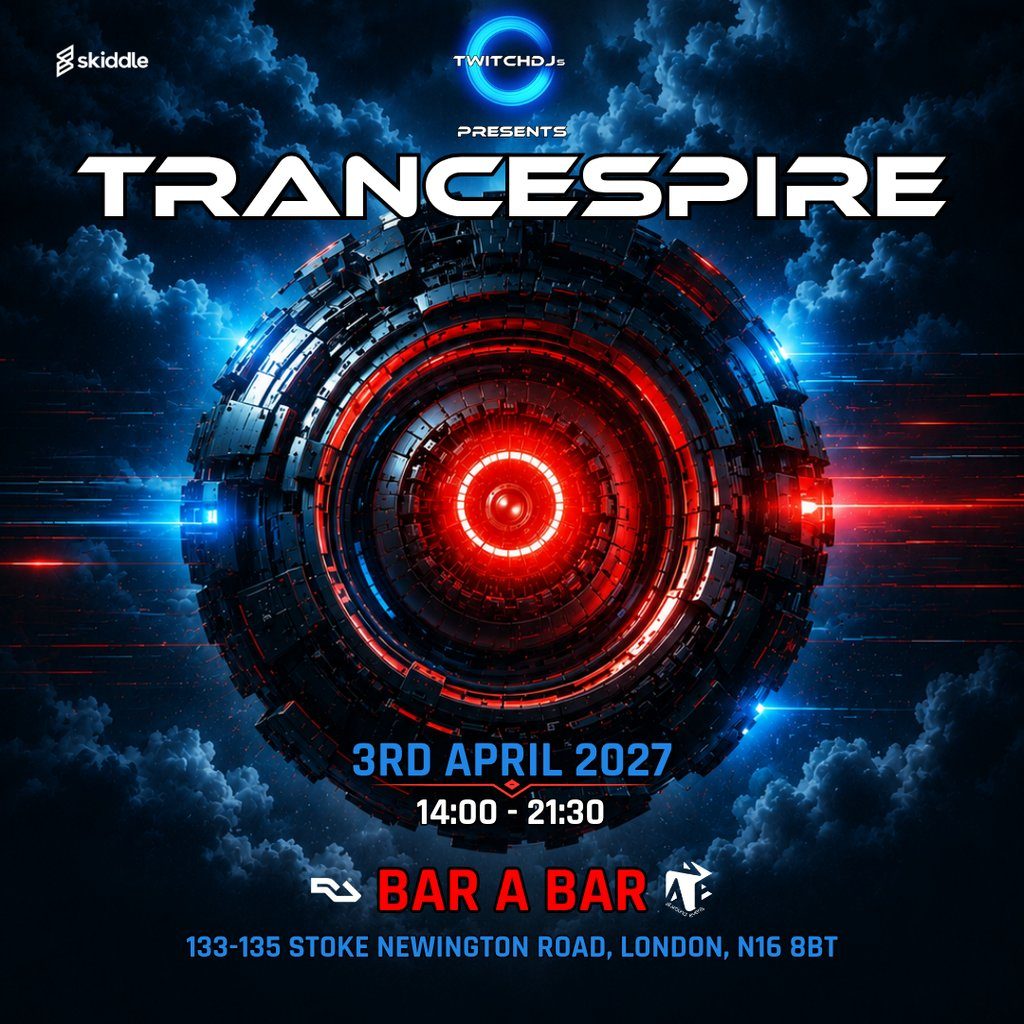 Flyer for TwitchDJs presents Trancespire