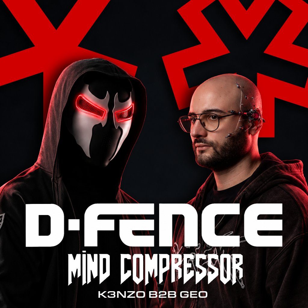 Flyer for LOVEHATE: D-FENCE x MIND COMPRESSOR
