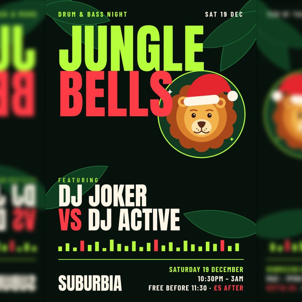 Flyer for DJ Joker Presents: Jungle Bells