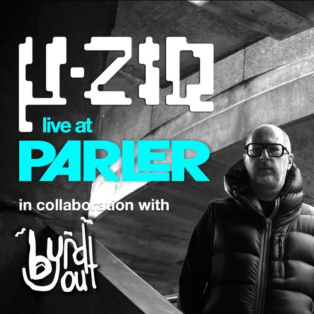 Flyer for μ-Ziq (live) at Parler