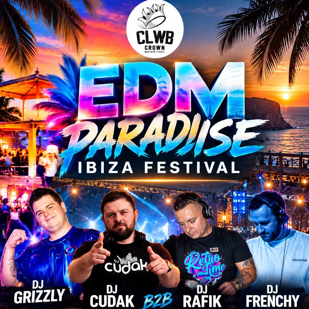 Flyer for EDM Paradise Ibiza Festival