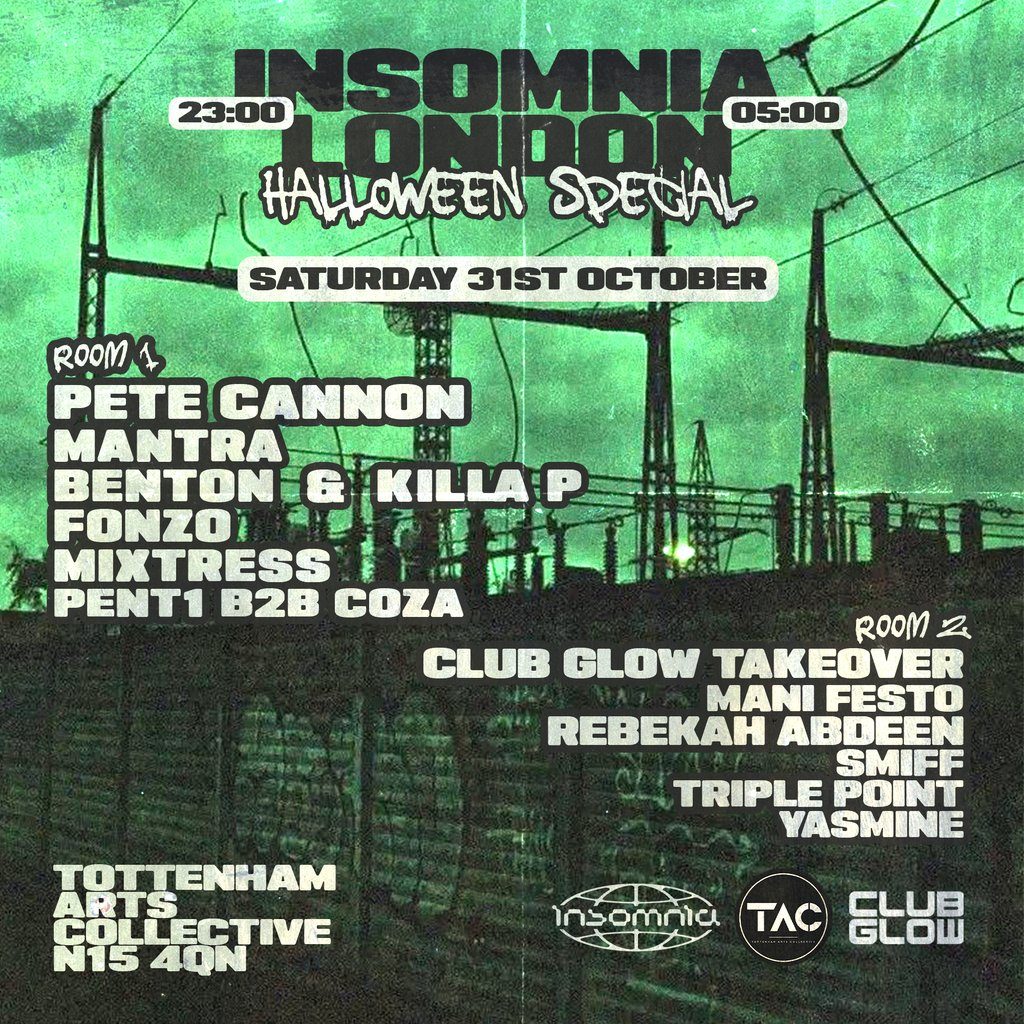 Flyer for Insomnia London Halloween Special